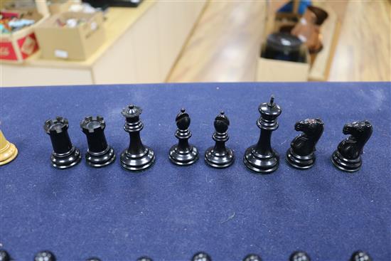 A Jaques Staunton chess set, boxed and another